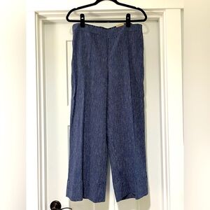 NWT Chico’s Pull On Straight Crop Size 2, 12 Navy/White Stripe